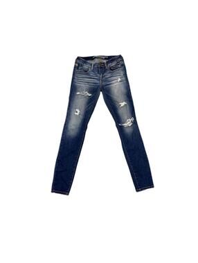 American Eagle Outfitters Women's Blue and Navy Jeans